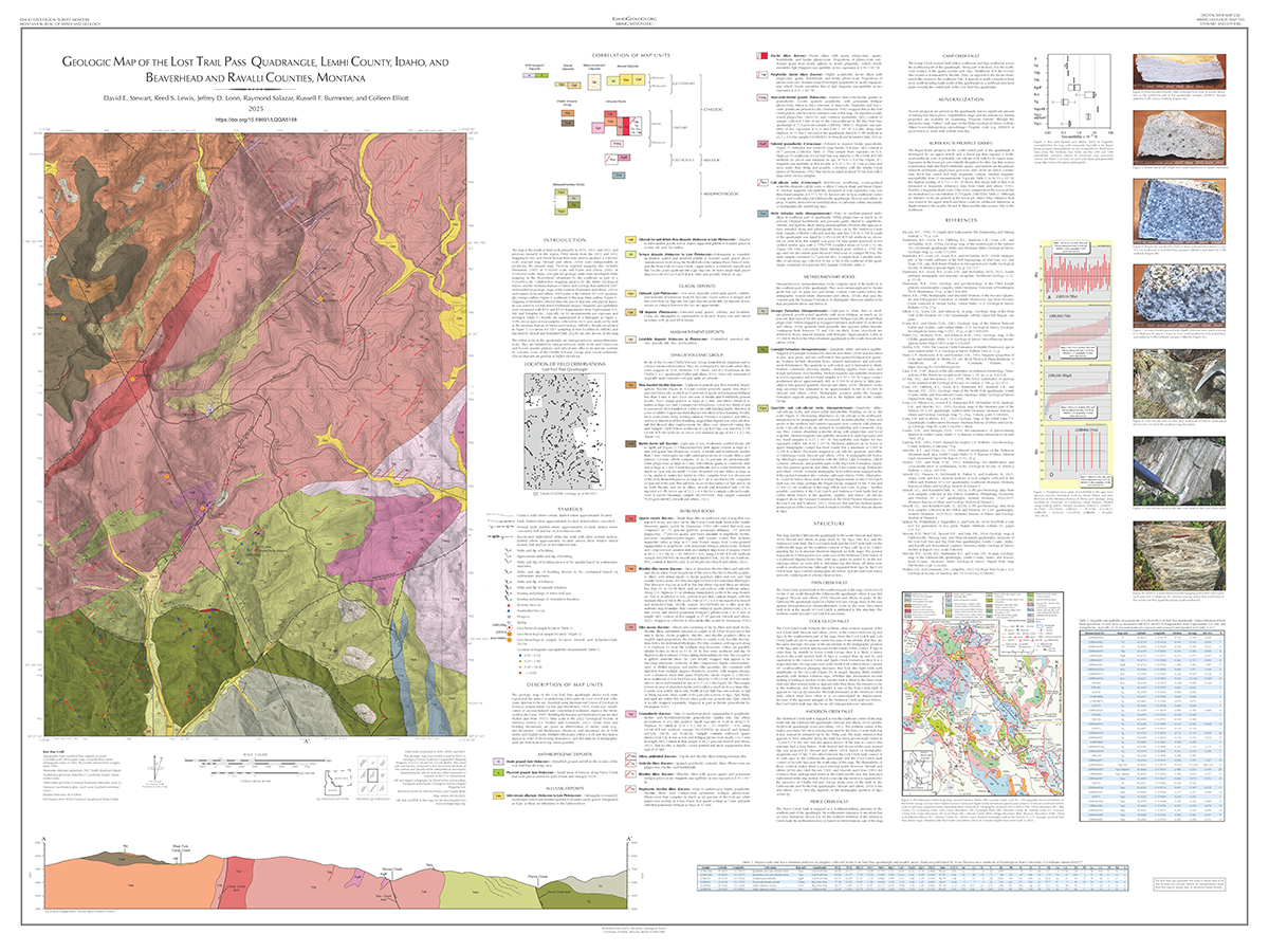 Geologic map of the LostTrailPass